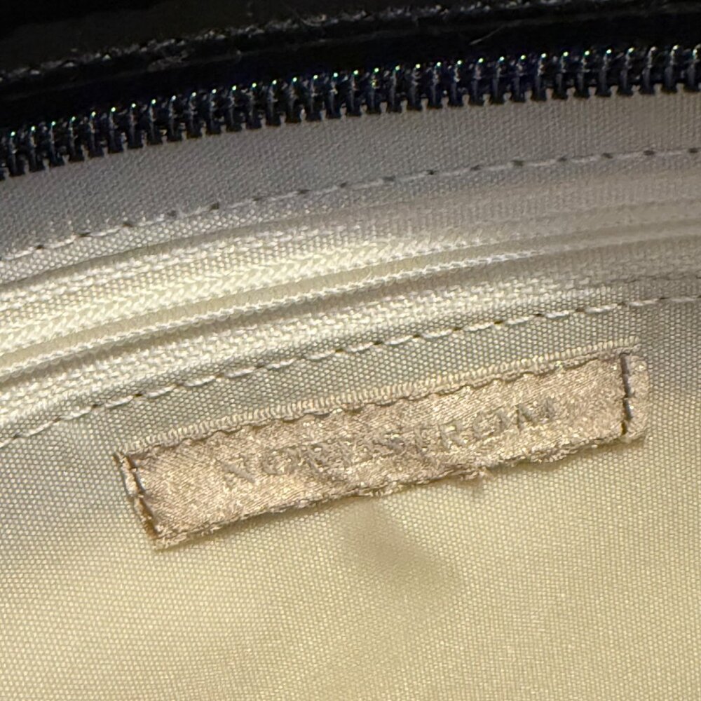 Vintage Nordstrom Cosmetic Bags Vinyl Black 70's Floral Set Lot - Picture 8 of 11